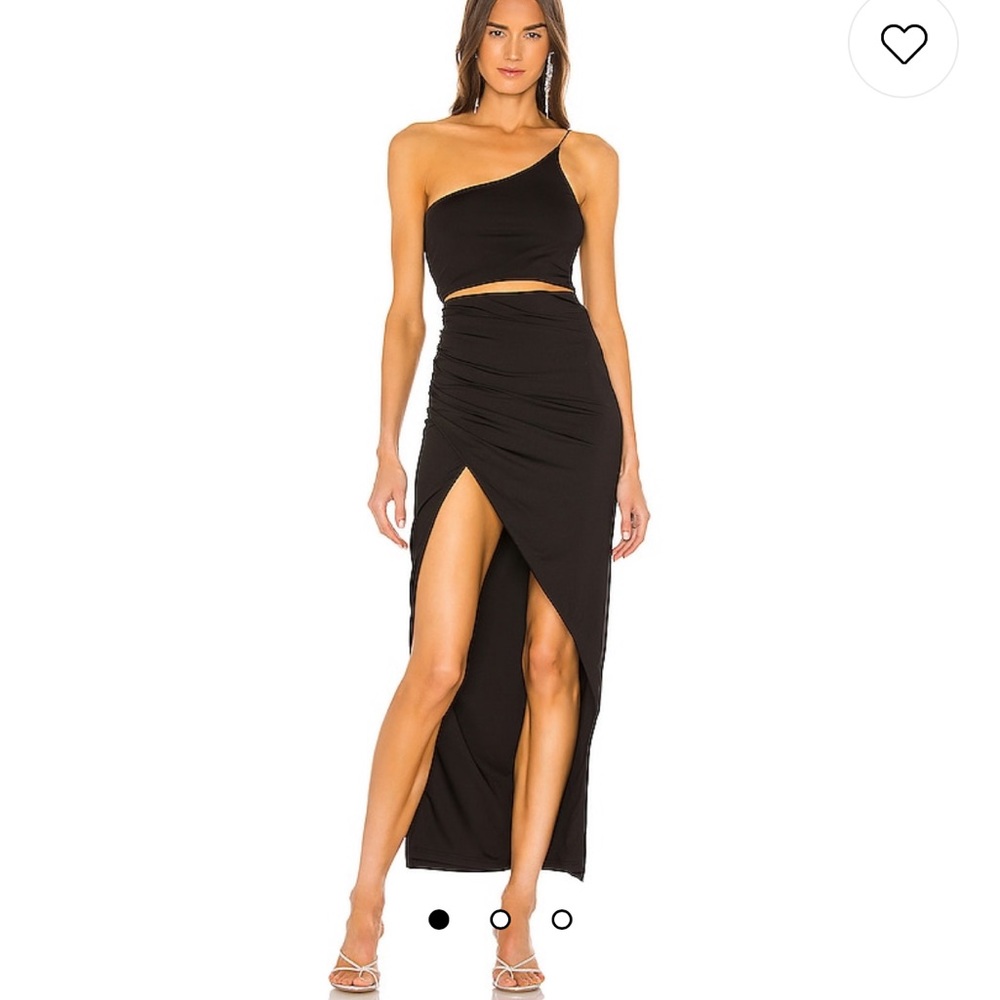 Superdown Lydia Maxi Skirt Set in Black